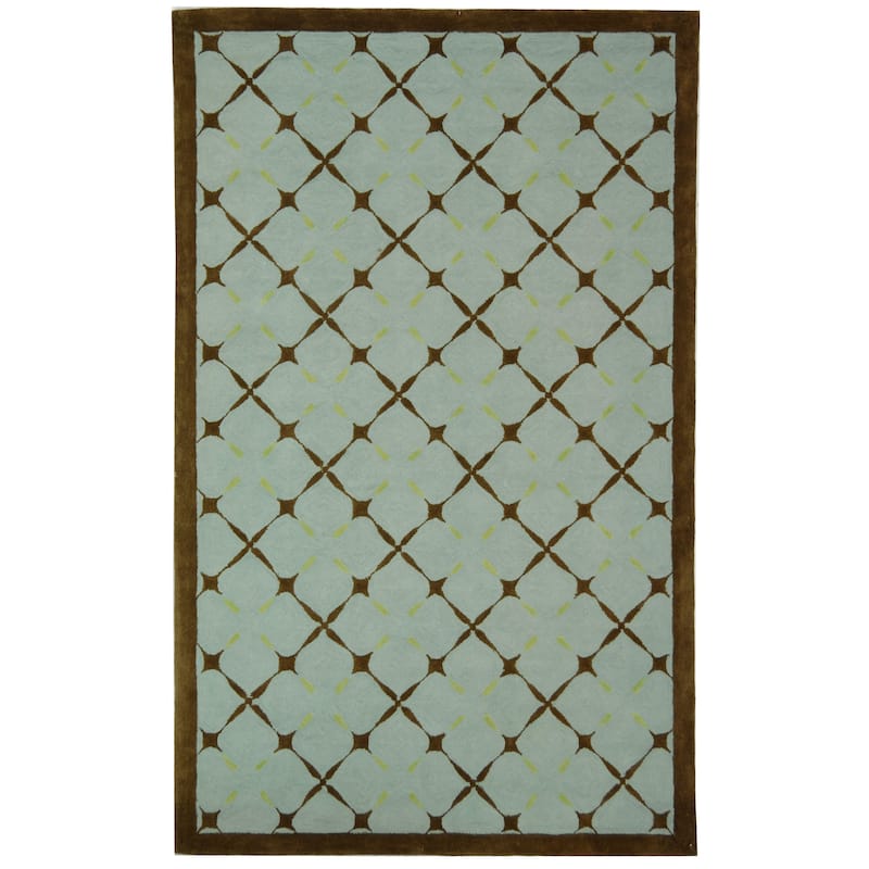 SAFAVIEH Handmade Newport Rafah Modern Cotton Rug - 3' x 5' - Blue/Brown - Rectangle
