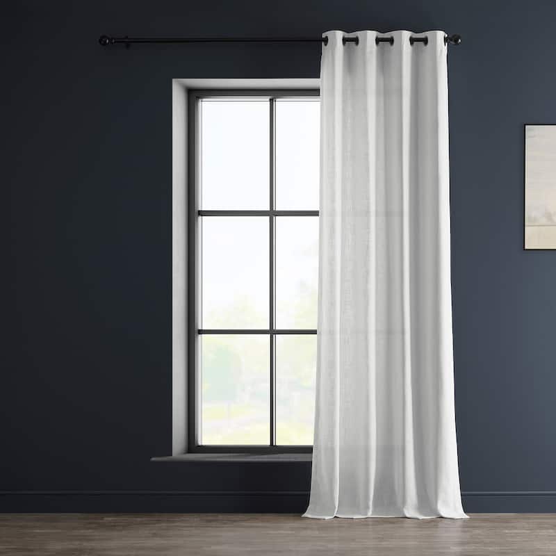 Exclusive Fabrics Heavy Faux Linen Grommet Curtain (1 Panel)