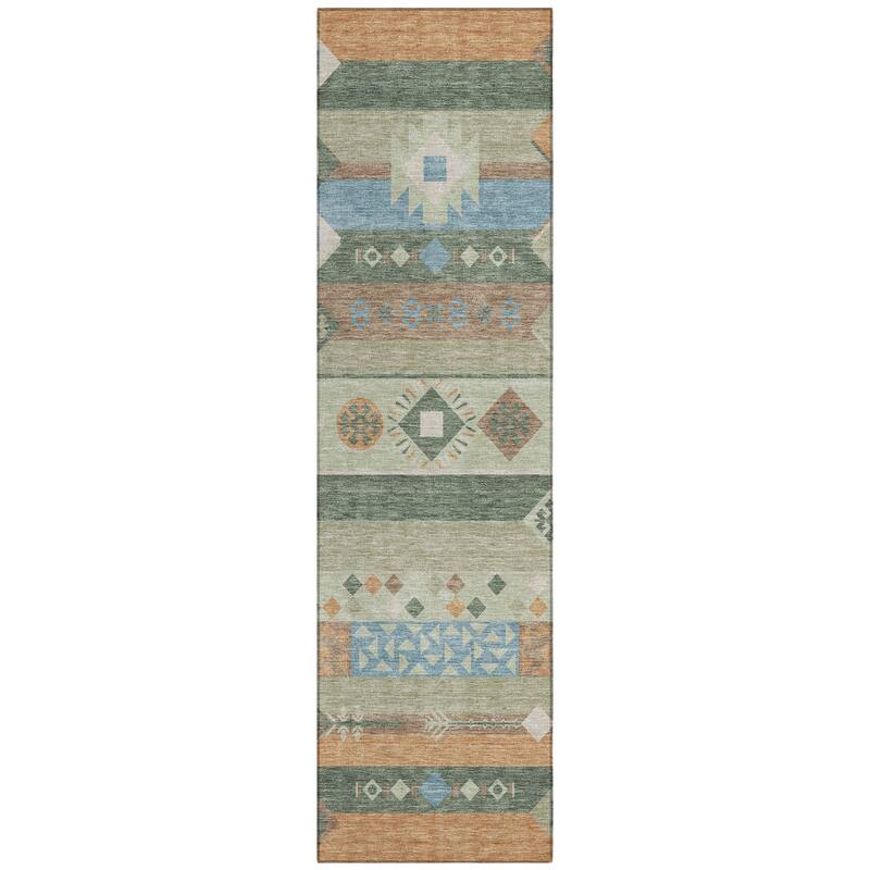 Machine Washable Indoor/ Outdoor Global Tuca Chantille Rug
