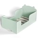 preview thumbnail 21 of 43, Roomfitters Bear-Shaped Toddler Floor Bed, Wood Cot with Safety Guardrails, Modern Montessori Low Profile Kids Bed