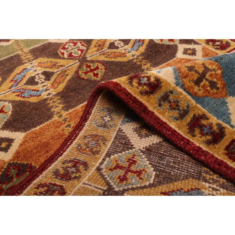 ECARPETGALLERY Hand-knotted Finest Agra Jaipur Multi Color Wool Rug - 2'4 x 8'5