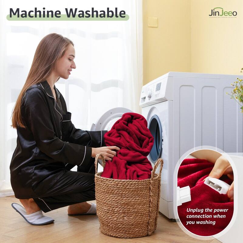 Flannel Electric Heated Blanket With Controller