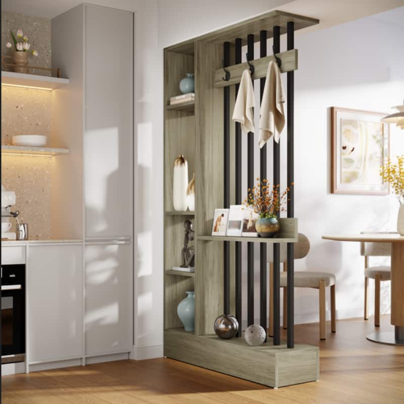 71" Modern Wall Room Divider for Home & Office Decorative - 39.37" W x 11.81" D x 70.87" H