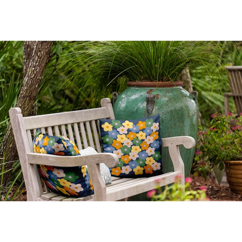 Flower Stack Indoor/Outdoor Throw Pillow