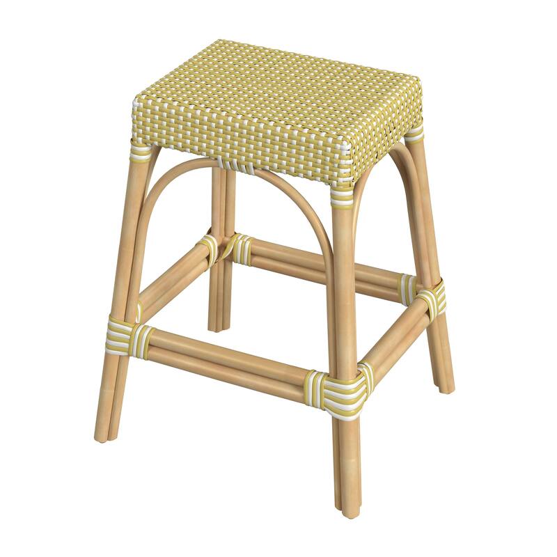 Robias 24.5" Rattan Rectangular Counter Stool