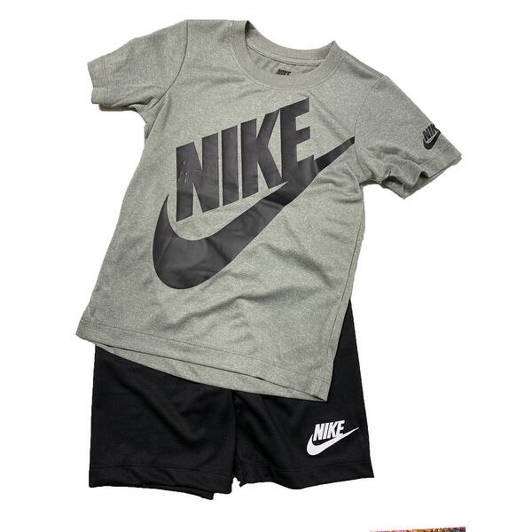 Shop Nike Boys 2 Piece Tee Short Set Just Do It Grey Swoosh