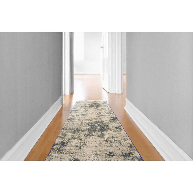 Dynamic Rugs Quartz Traditional Area Rug - 2'2' X 7'7 - Beige/Grey