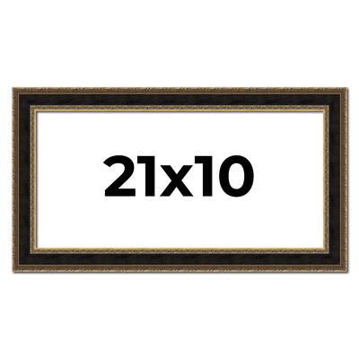 21x10 Frame Gold Antique Vintage Sold Wood Picture Frame | 1.75 Inch