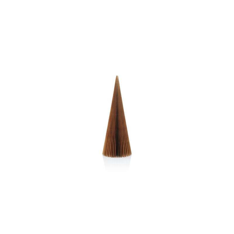 Miriam 16" Paper Decorative Cone Trees, Set of 4 - Gold