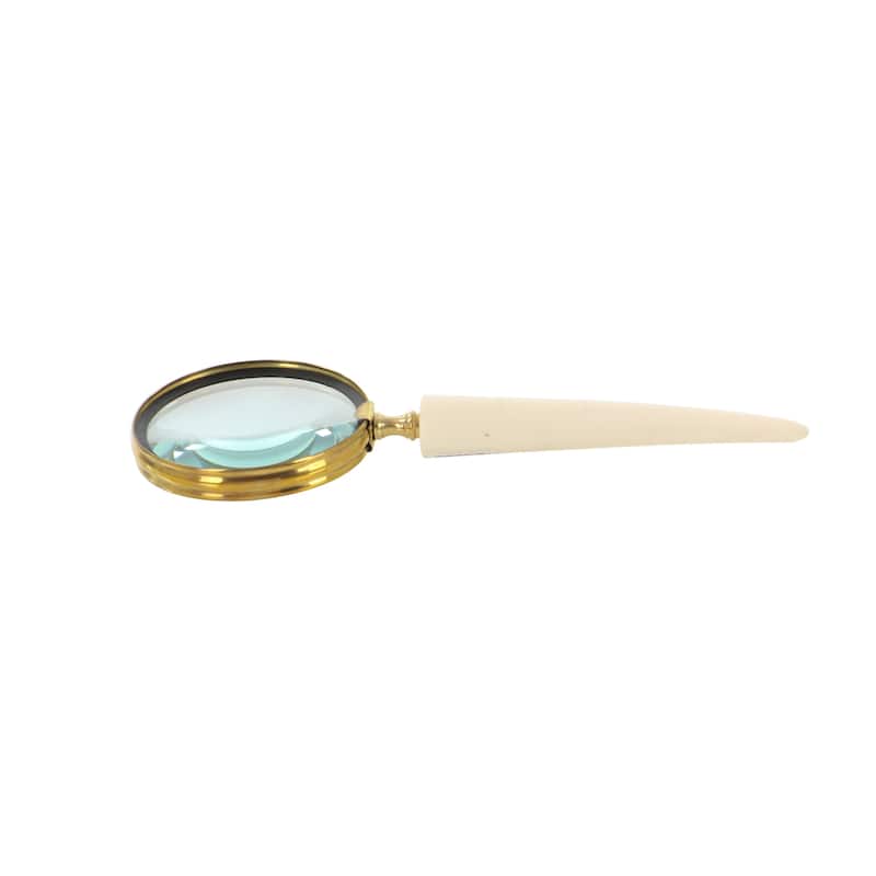 Metal Magnifying Glass with Bone Handles - Set of 3 Black - CosmoLiving by Cosmopolitan - 11"W x 4"L x 4"H