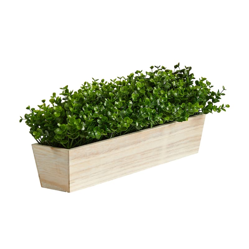 19" Eucalyptus Artificial Plant in Decorative Planter - 4"