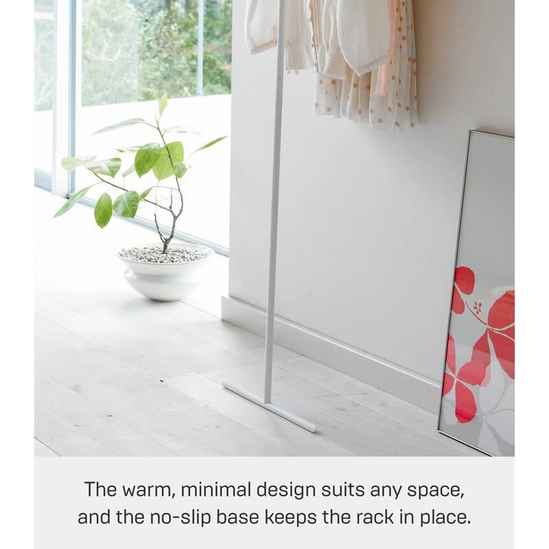 Yamazaki Home Leaning Coat Rack, Steel, Holds 11 lbs - L 16.54 x W 15.16 x H 62.99 inches