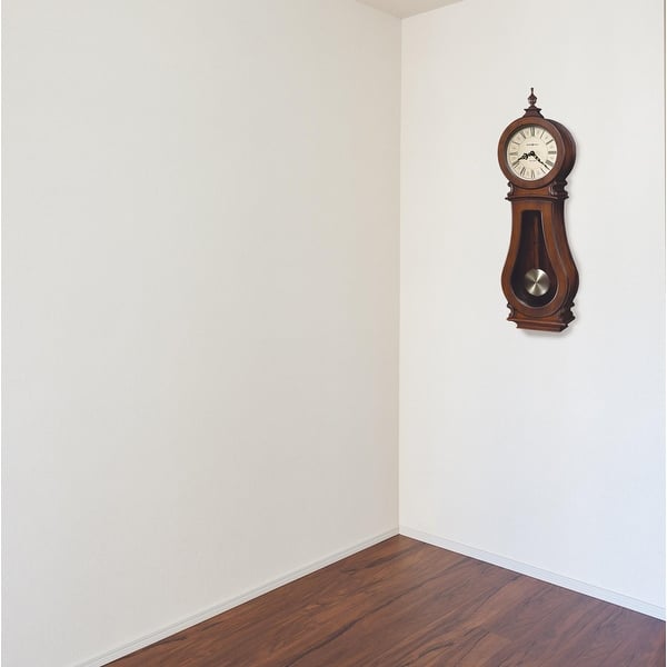 slide 3 of 2, Howard Miller Arendal Charming, Vintage, Classic, Transitional, Chiming Wall Clock with Pendulum, Reloj De Pared Cherry