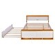 preview thumbnail 6 of 18, Full Size Platform Bed with Trundle, Storage Headboards and USB Charging Design