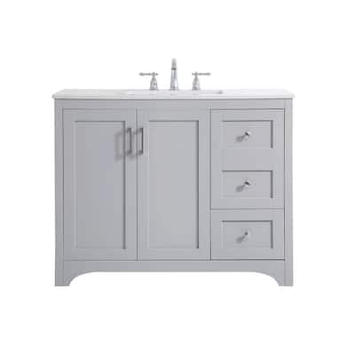 Elegant Lighting VF17042 Moore 42" Free Standing Single Basin Vanity