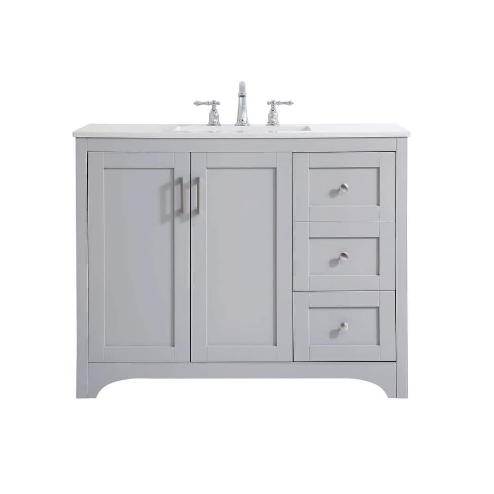 Elegant Lighting VF17042 Moore 42" Free Standing Single Basin Vanity