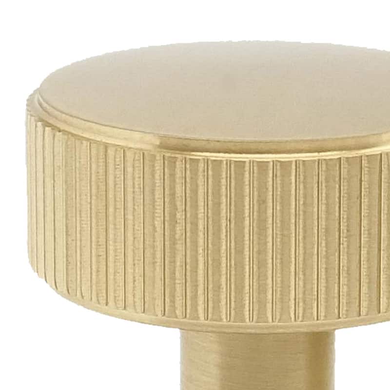 Hapny Home R04 Ribbed 1-3/8" Flat Ridged Round Solid Metal Coin