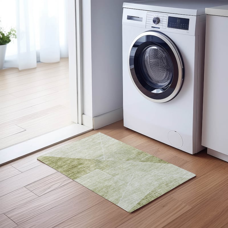 Machine Washable Indoor/ Outdoor Chantille Contemporary Abstract Rug