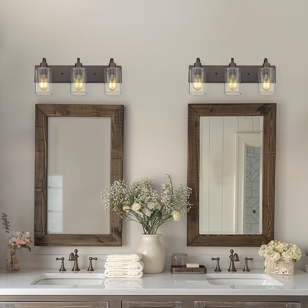 White farmhouse vanity light 2025