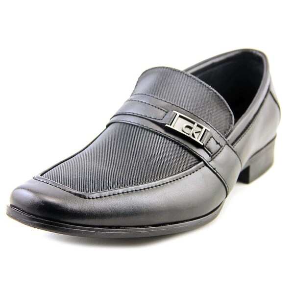 calvin klein bartley diamond leather loafers