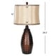preview thumbnail 3 of 5, SAFAVIEH Lighting 28-inch Traditions Brown Table Lamp (Set of 2) - 14"x14"x28.5"