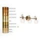 preview thumbnail 39 of 51, Modern 3-Light Bathroom Vanity Light Minimal Globe Glass Wall Sconce