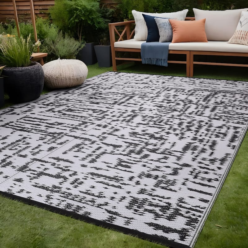 Beverly Rug Reversible Mats Plastic Outdoor Rug for Camping, Patio, Backyard, RV, Picnic, Deck