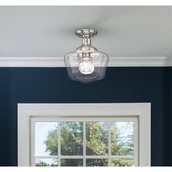 slide 2 of 8, Westinghouse Lighting Scholar 9-Inch, One-Light Indoor Semi-Flush Mount Ceiling Fixture