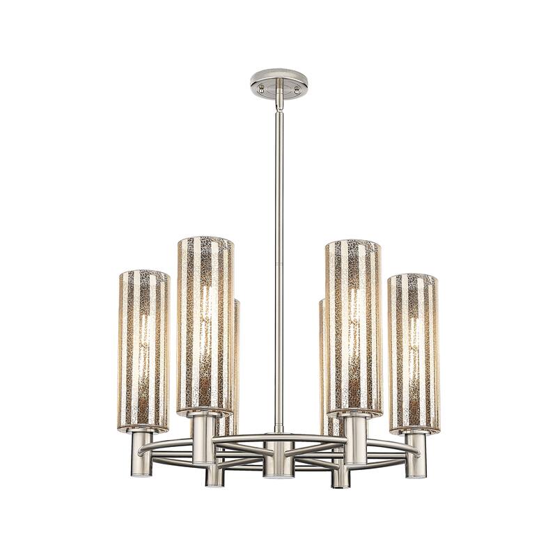 Innovations Lighting Crown Point - 6 Light 24" Stem Hung Chandelier with 12" Shade