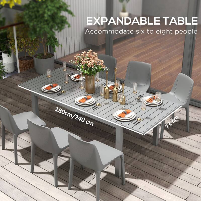 Outsunny Expandable Patio Table 1 PC,without chairs