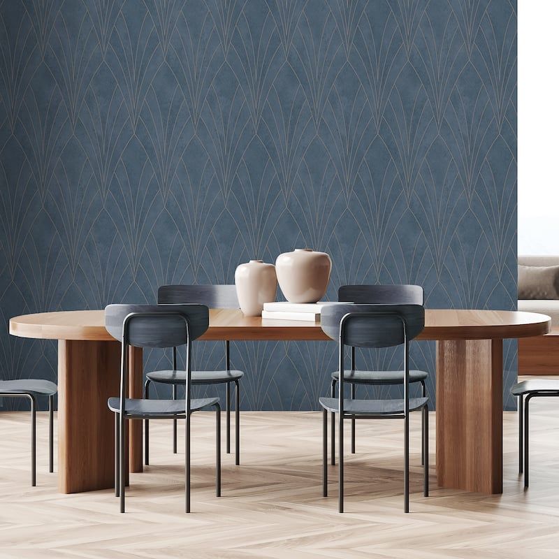 Veer Decor Art Deco Fan Texture Ground Wallpaper