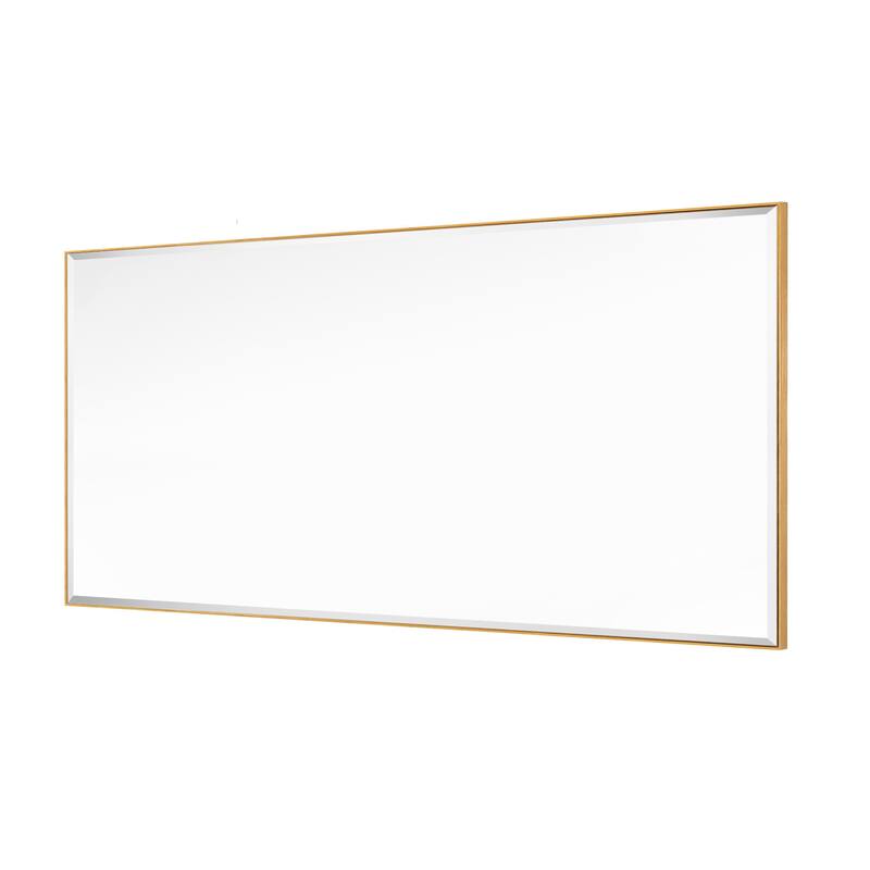 Aluminum Framed Rectangle Beveled Bathroom Wall Mirror