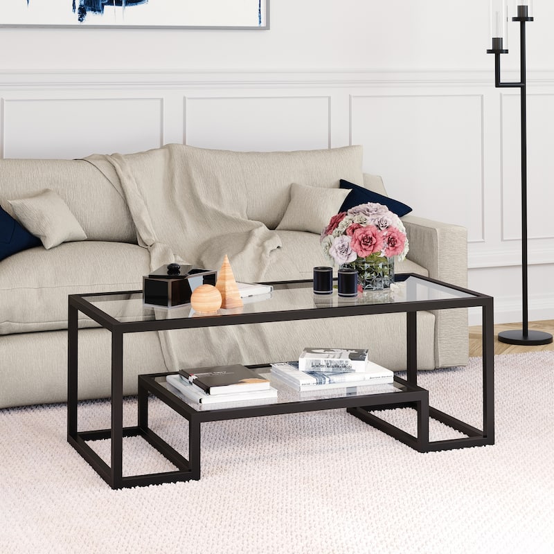Silver Orchid Solm Blackened Bronze Coffee Table - Black