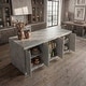 preview thumbnail 6 of 15, 94.5” Extra Large Kitchen Island with Storage, Stone-Look Counter Height Island, Fully Assembled Modern Kitchen Furniture