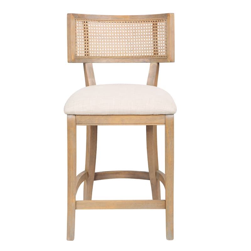 Berwil Wooden Cane Back Counter Height Chairs by Furniture of America