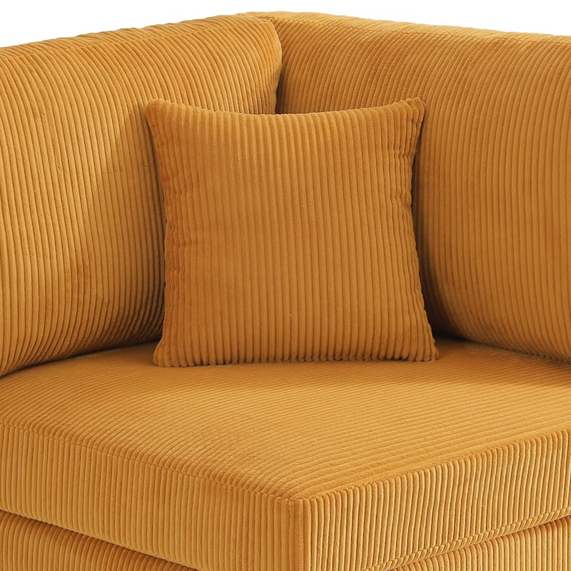 Jannae 112.12'' Upholstered Corduroy Sofa