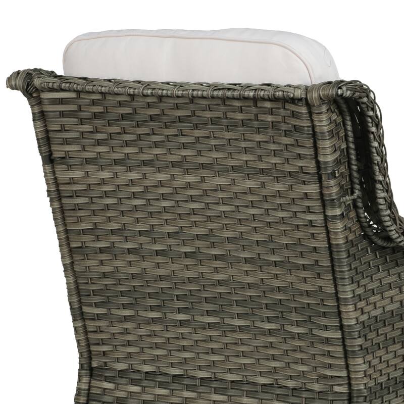 Outdoor Rattan Wicker Swivel Lounge Chair Cushioned Patio Rocker