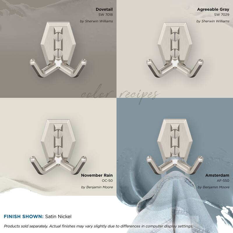 Amerock Benton Double Prong Decorative Wall Hook