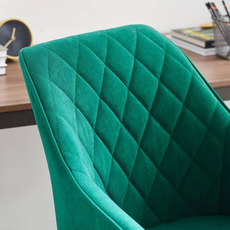 Art Leon Classical Swivel Office Accent Chair with Wood Legs