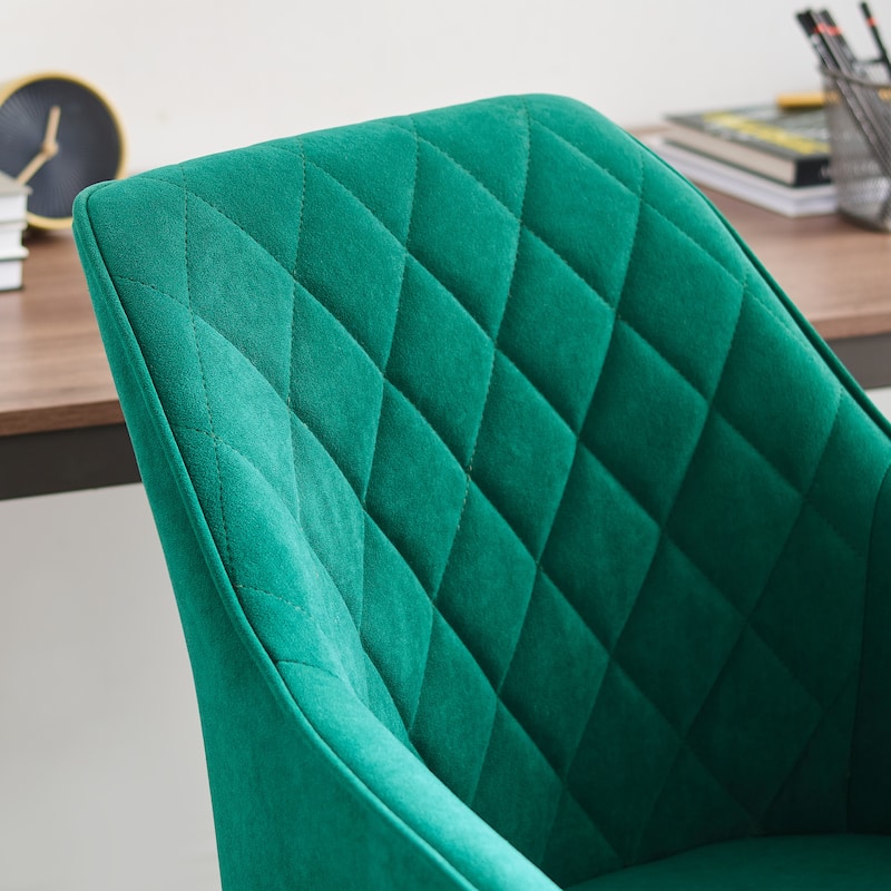 Art Leon Classical Swivel Office Accent Chair with Wood Legs