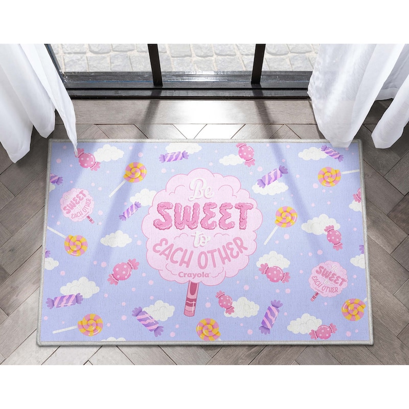 Crayola Be Sweet Lilac Area Rug By Well Woven