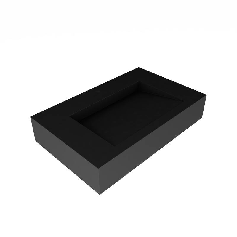 Pyramid Solid Surface Wall-Mounted Bathroom Sink