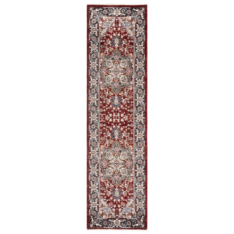 Lauren Ralph Lauren Asumi Transitional Rug - 2' x 8' Runner - Red/Navy