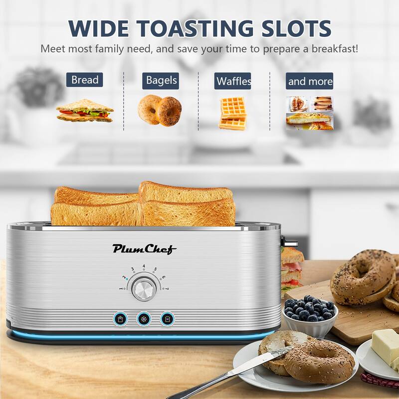 Anmytek 4-Slice Stainless Steel Toaster
