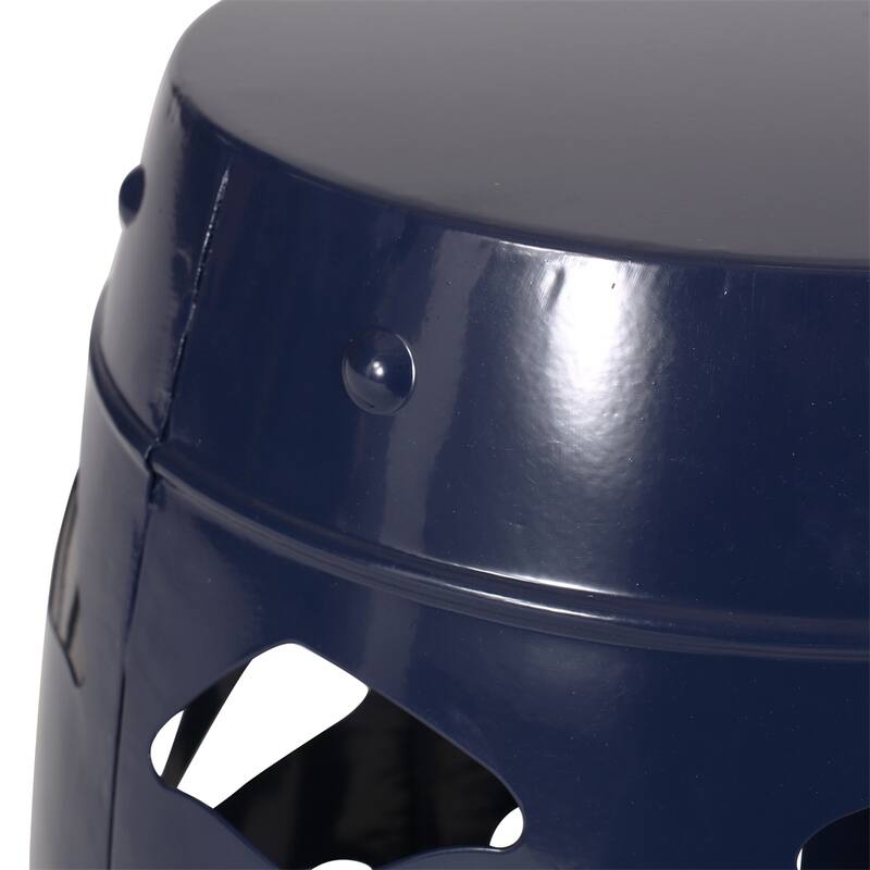 Drum Shape Metal End Table