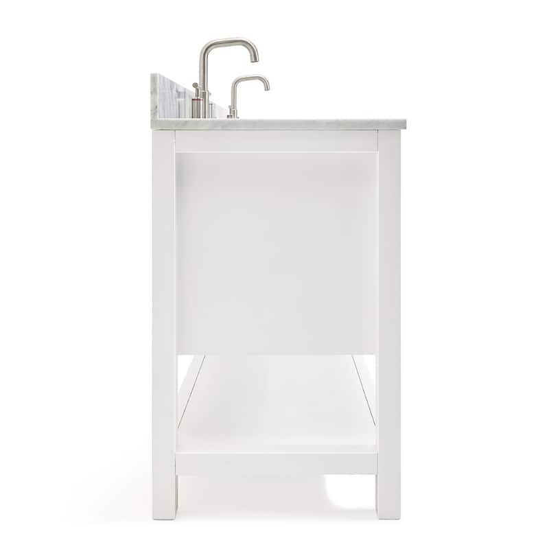 Ariel S061DCW2OVO Magnolia 60" Free Standing Double Basin Vanity Set