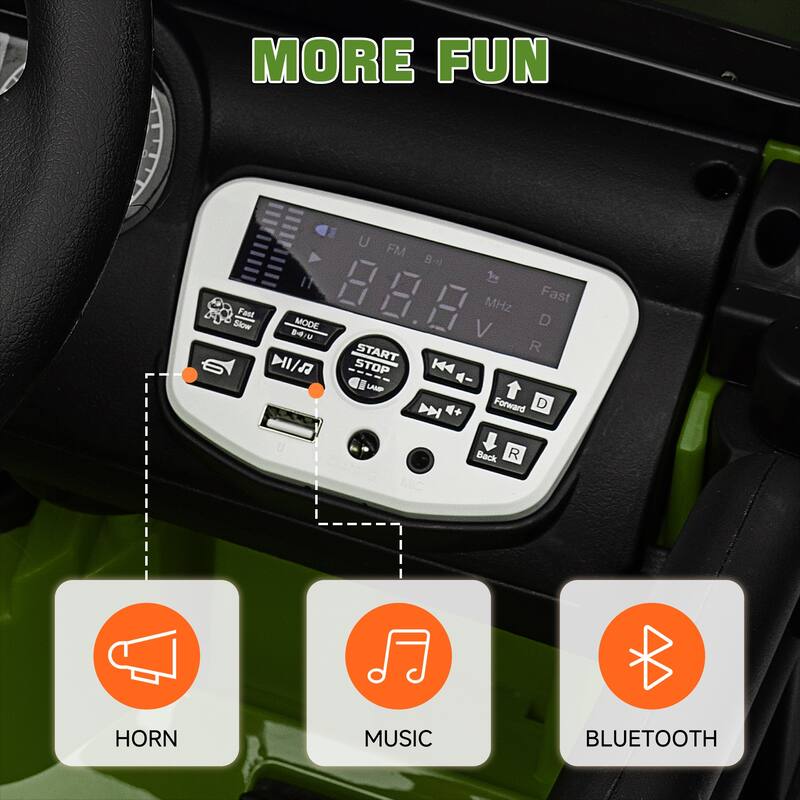 12V SUV-Inspired Electric Ride-On Car for Kids with Parental Remote, Bluetooth, Music & Lights