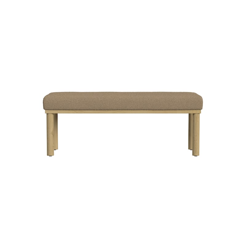 HomePop Oslo Upholstered Bench - Brown Boucle