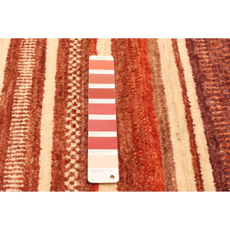 ECARPETGALLERY Hand-knotted Peshawar Ziegler Dark Copper Wool Rug - 5'7 x 8'0