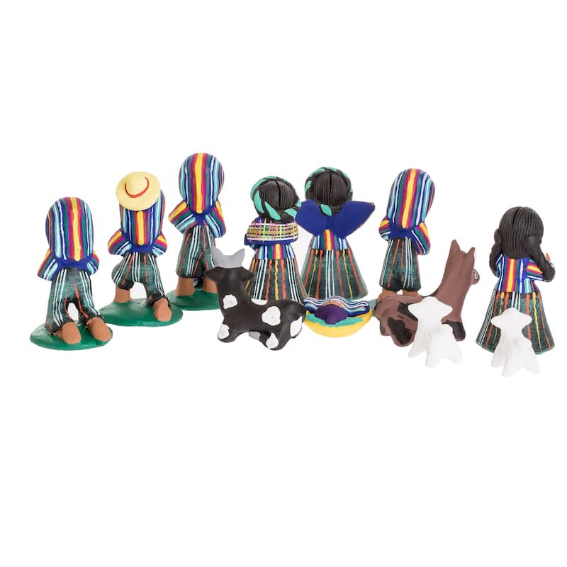 Novica Handmade Christmas In Santa Maria Ceramic Nativity Scene (12 Pieces)